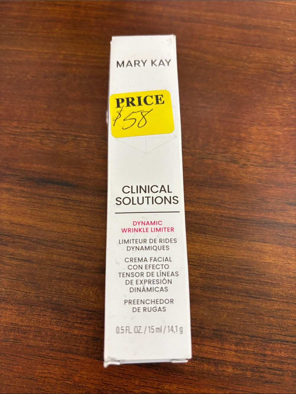 Mary Kay Clinical Solutions Dynamic Wrinkle Limiter - White with Yellow Sticker